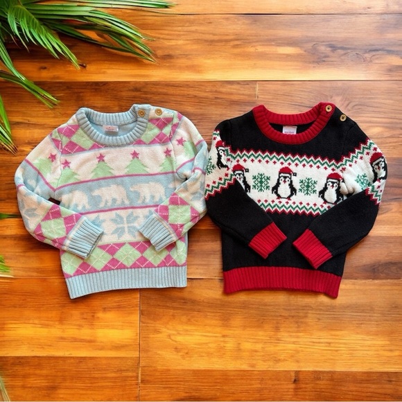 Girls’ 3T Winter & Holiday Sweater + Long Sleeve Shirt Bundle – 6 Pieces - Picture 8 of 12